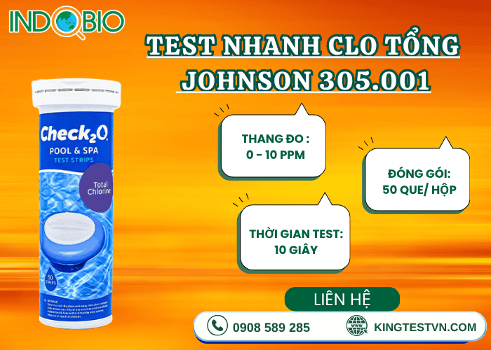 Vì sao nên chọn que test clo tổng Johnson 305.001 ?